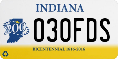 IN license plate 030FDS