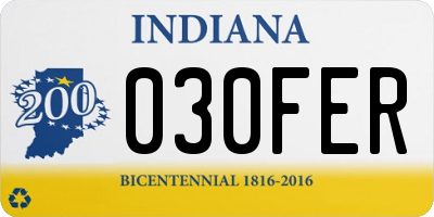 IN license plate 030FER