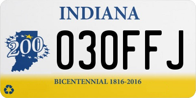 IN license plate 030FFJ