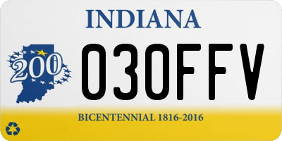 IN license plate 030FFV