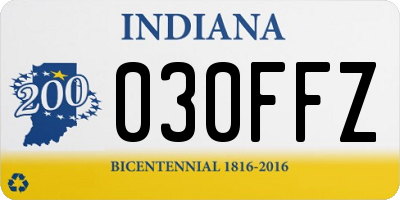 IN license plate 030FFZ