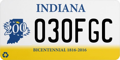 IN license plate 030FGC