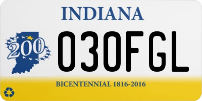 IN license plate 030FGL