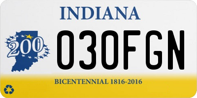 IN license plate 030FGN