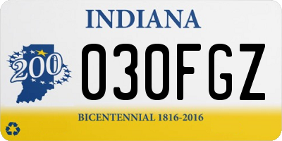 IN license plate 030FGZ