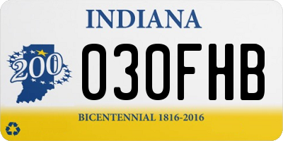 IN license plate 030FHB