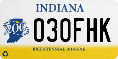 IN license plate 030FHK