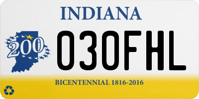 IN license plate 030FHL