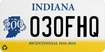 IN license plate 030FHQ