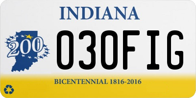 IN license plate 030FIG