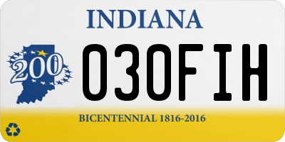 IN license plate 030FIH