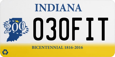 IN license plate 030FIT