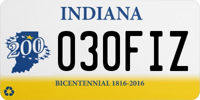 IN license plate 030FIZ