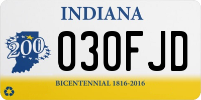 IN license plate 030FJD