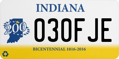 IN license plate 030FJE