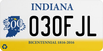 IN license plate 030FJL