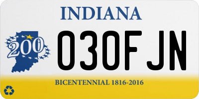 IN license plate 030FJN
