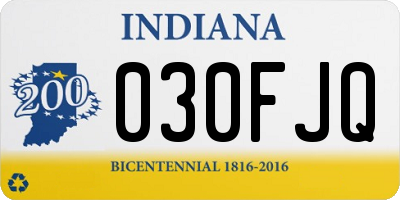 IN license plate 030FJQ