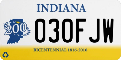 IN license plate 030FJW