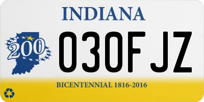 IN license plate 030FJZ