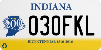 IN license plate 030FKL