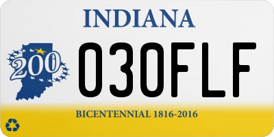 IN license plate 030FLF