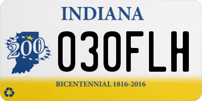 IN license plate 030FLH
