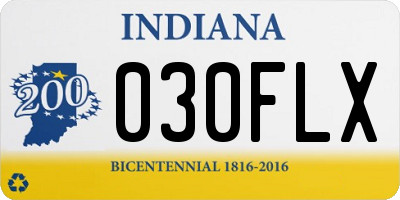 IN license plate 030FLX