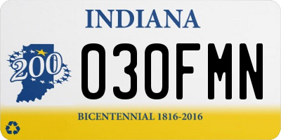 IN license plate 030FMN