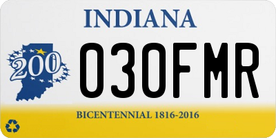 IN license plate 030FMR