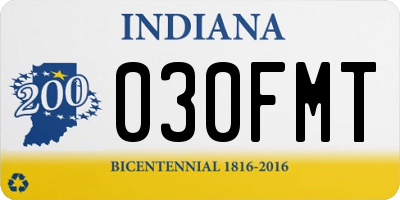 IN license plate 030FMT