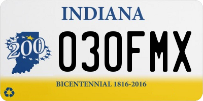 IN license plate 030FMX