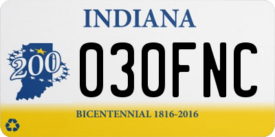 IN license plate 030FNC