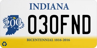 IN license plate 030FND