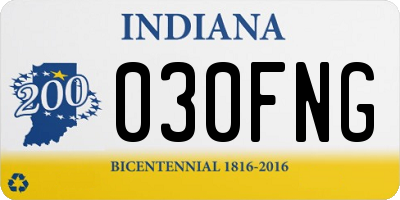 IN license plate 030FNG