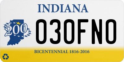 IN license plate 030FNO