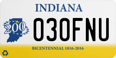 IN license plate 030FNU