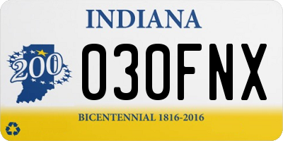 IN license plate 030FNX