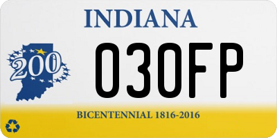 IN license plate 030FP