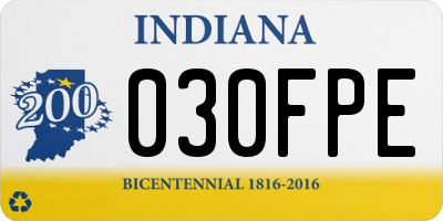 IN license plate 030FPE