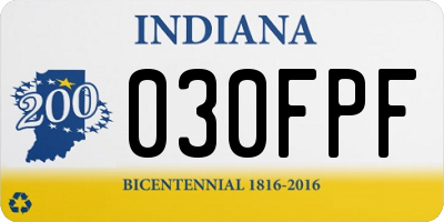 IN license plate 030FPF