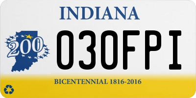 IN license plate 030FPI