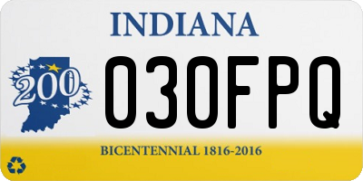 IN license plate 030FPQ