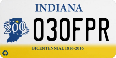 IN license plate 030FPR
