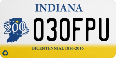 IN license plate 030FPU