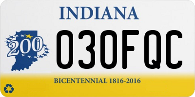 IN license plate 030FQC