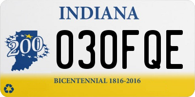 IN license plate 030FQE
