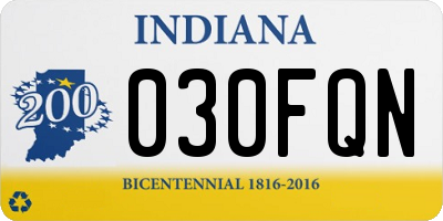 IN license plate 030FQN