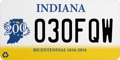 IN license plate 030FQW