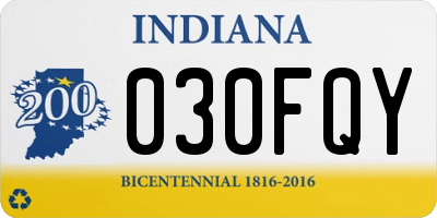 IN license plate 030FQY